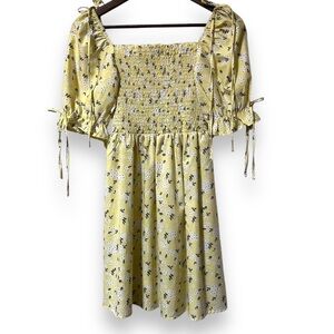 Kawaii Coquette Y2K Babydoll Style Women's Dress With Bows M‎ Smocked NWOT